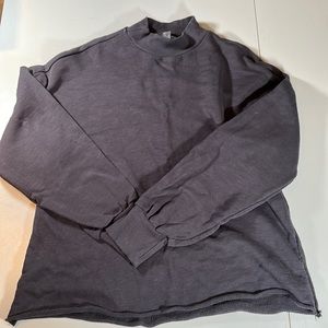 Sweaty Betty Mock Neck Cropped Sweater Top Grey Size Small